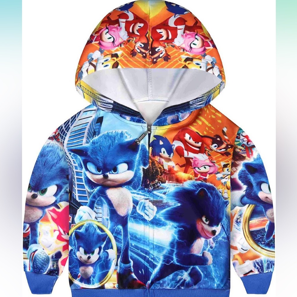 Sonic The Hedgehog Graphic Zipper Sweater